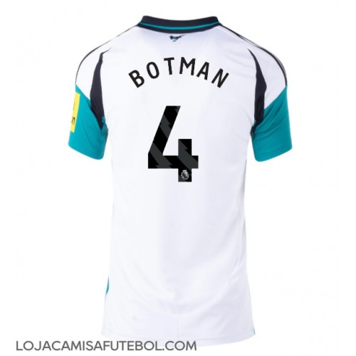 Camisa de Futebol Newcastle United Sven Botman #4 Equipamento Secundário Mulheres 2024-25 Manga Curta